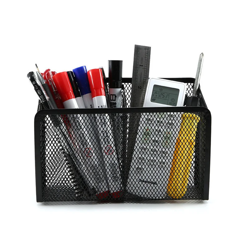 

Metal Mesh Storage Basket Desk Magnetic Pen Organizer For Pen Pencil Storage Blackboard Chalk Storage Holder Case With Magnet
