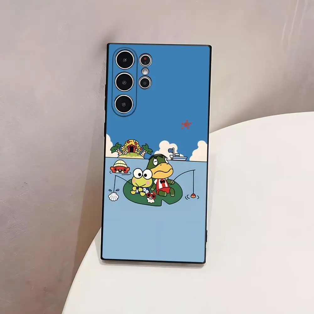 Милый чехол для телефона K-Kero Keroppi S23 Samsung S25 S24 Ultra S22 S20 Fe S21 Plus Galaxy A54 A34 A24 A53 A14 Cover