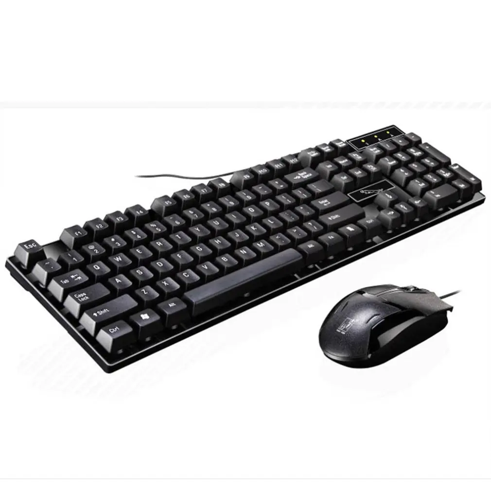 

Mouse Keyboard Wired Gaming Mouse Kit Non-luminous Mouse Silent keyboard Home Office Gamer For Windows PC Laptop Desktop