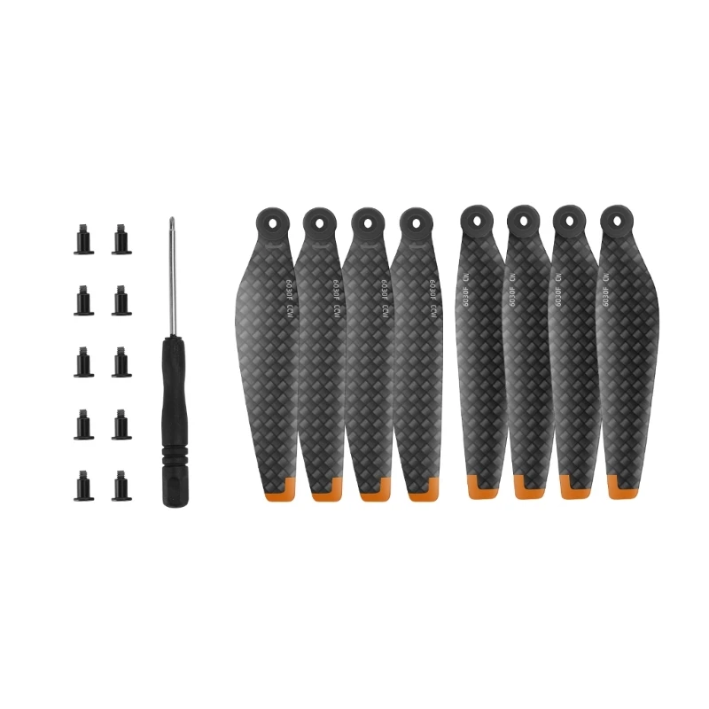 

4pcs/8pcs Aircraft Propellers for Mini 3 Carbon Fiber Propellers Blades Wing Quiet Flight Blades with Screws