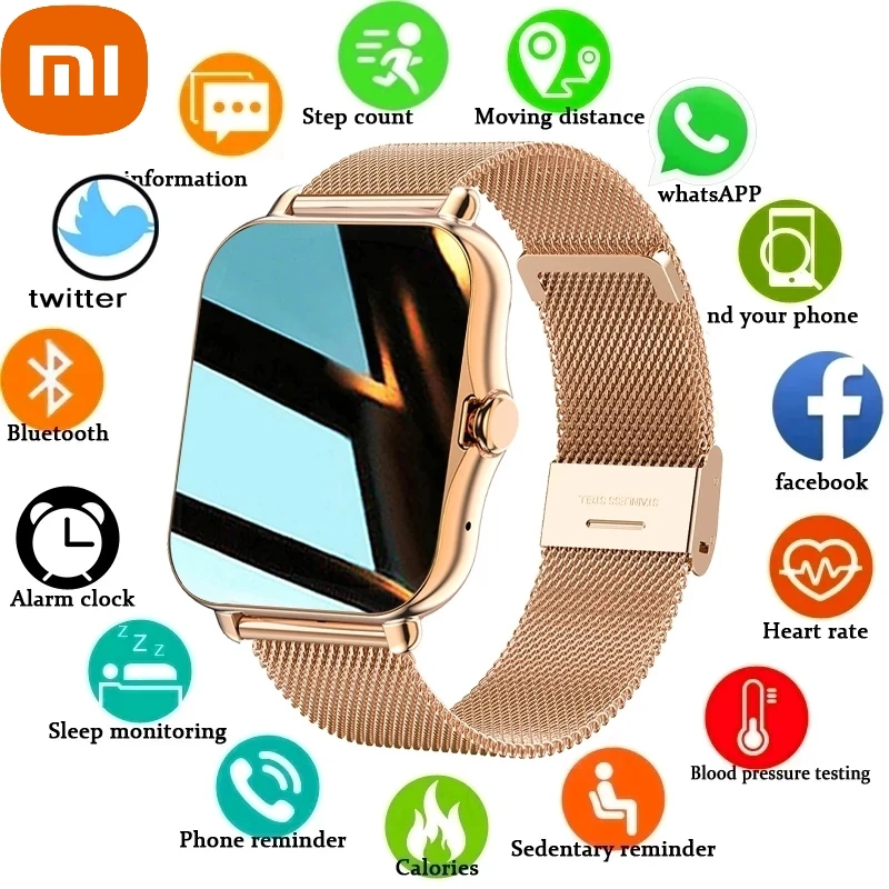 

xiaomi New Color Screen Smart watch Ladies men Full touch fitness tracker Blood pressure smart clock ladies smart watch