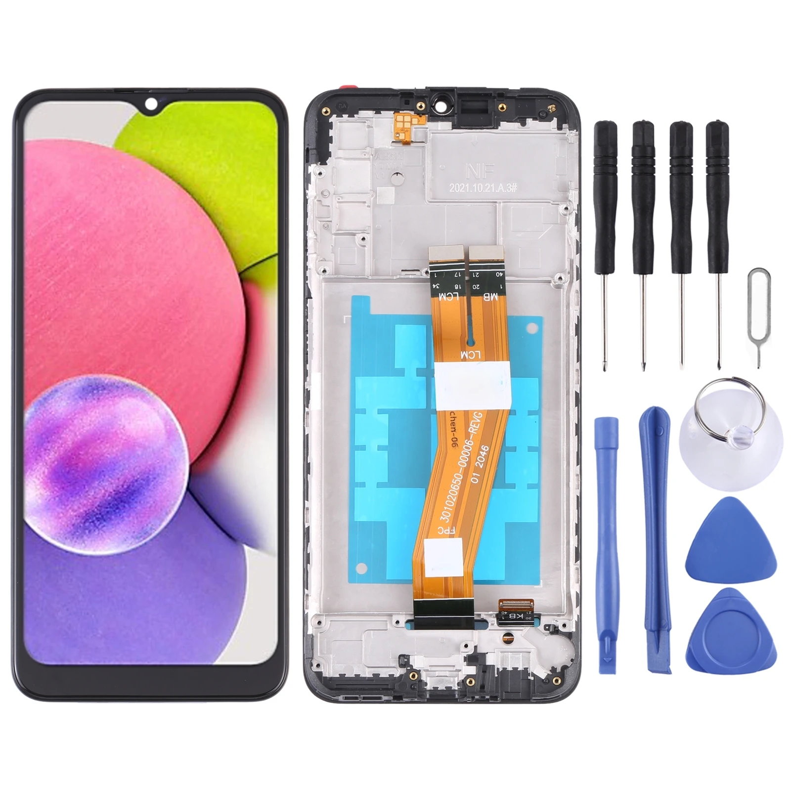 

For Galaxy A03s LCD Screen and Digitizer Full Assembly with Frame For Samsung Galaxy A03s SM-A037G/A037M