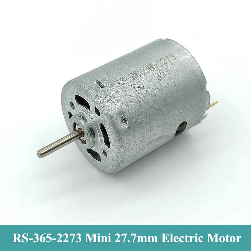 

RS-365-2273 Mini 27.7mm Electric Carbon Brush Motor DC 12V-24V 18V 17500RPM High Speed Front Ball Bearing Motor DIY Hair Dryer