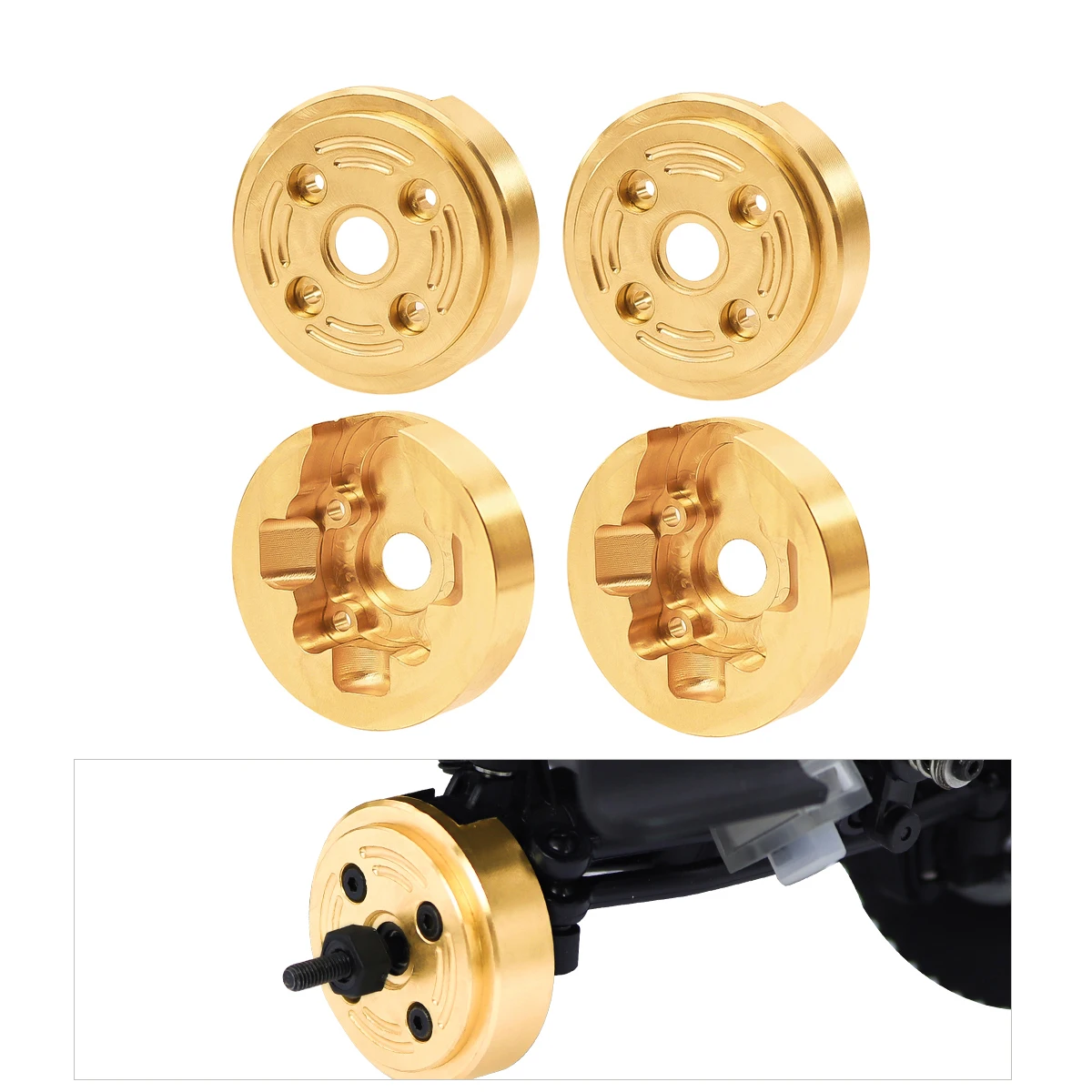 

2/4pcs Brass Portal Axle Counterweight Balance Weight for FMS 1/24 POWER WAGON FCX24 FCX18 RC Crawler Model Buggy Car Parts