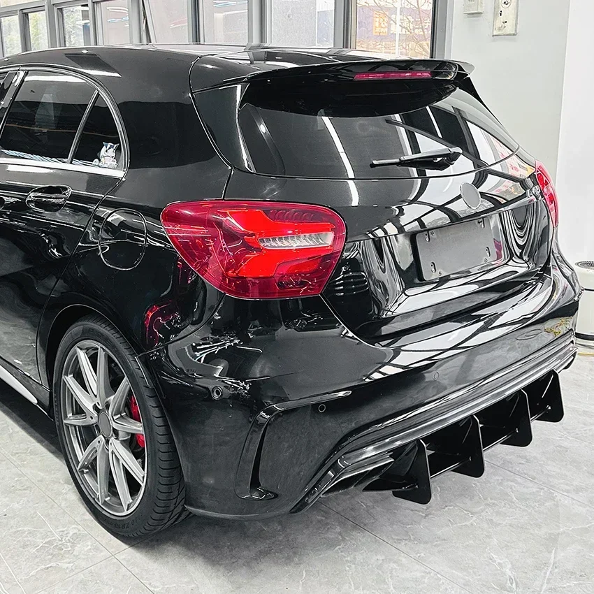 Для Mercedes Benz A-Class W176 A45 AMG 2013-2018 задний бампер диффузор спойлер сплиттер защита
