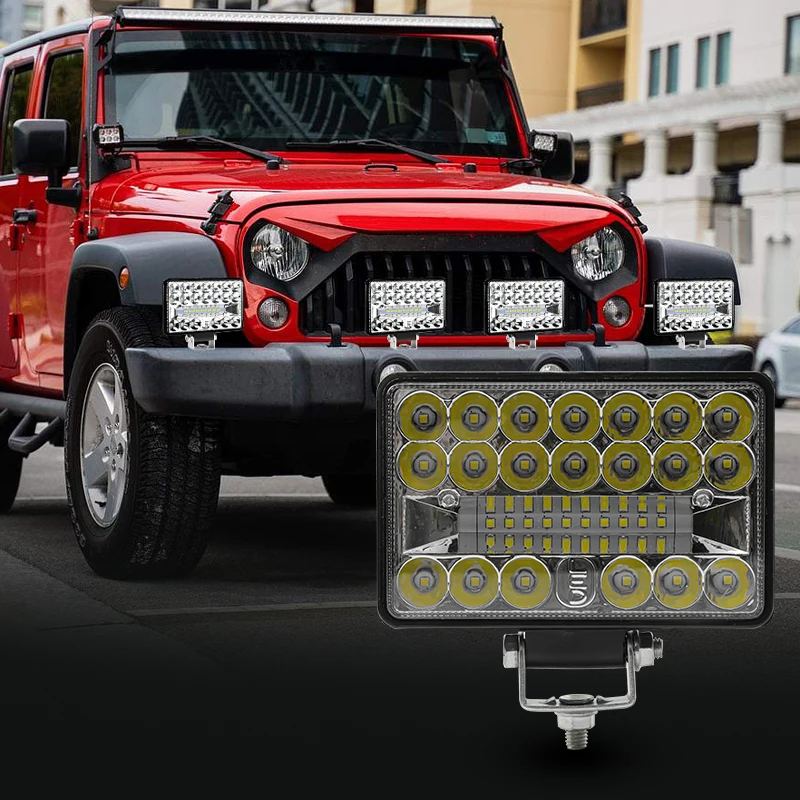 

1/2PCS 5INCH 36LED Square LED Work Light 108W LED Bar Offroad For 4X4 Truck ATV SUV Spot LED Headlight Bar Super Brightness