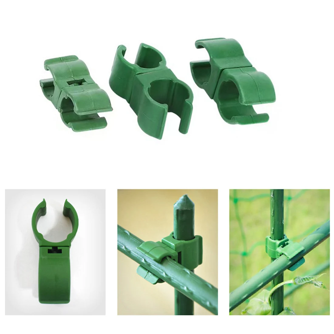 

10 Pcs Cross Plastic clips Plant support Fixed Connector Agriculture Adjustable Fastener Gardening pillars Fixed Clamp