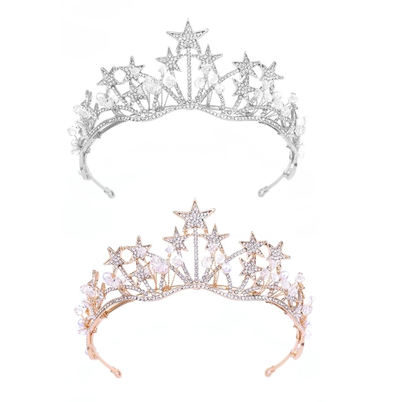 

Женская Звездная повязка на голову, женский головной убор, Свадебная вечеринка, женские обручи для волос, элегантные карнавальные украшени...