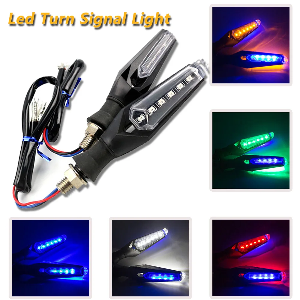 

Hot Sale Flexible Led Turn Signal Light For Modified Motorcycle Turn Signal Lights Universal Blinkers Flashers Lamps