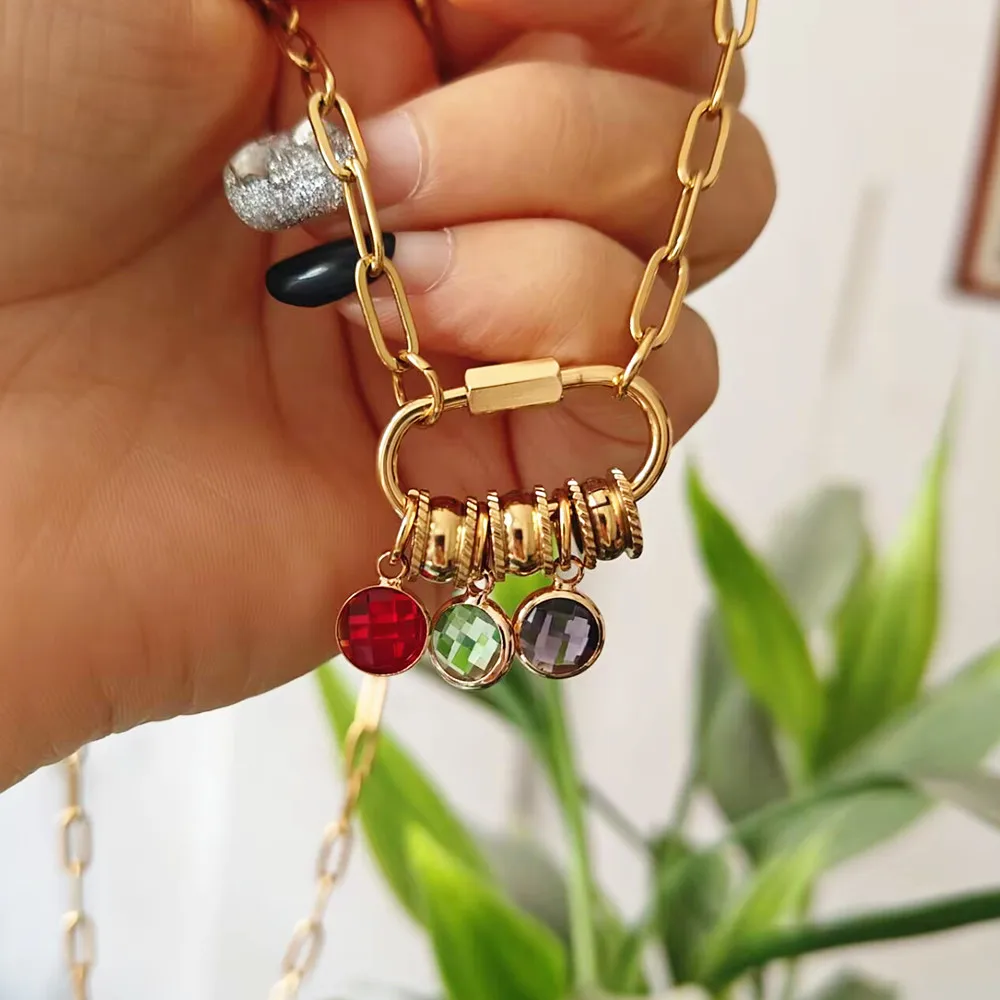 Ожерелья-карабины с персонализированным именем для женщин рождественский