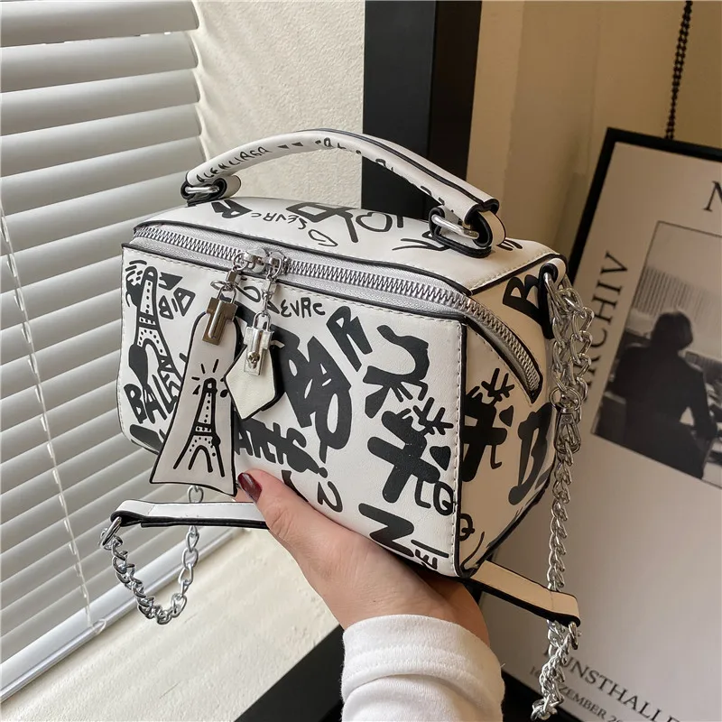 

Fashion Crossbody Bags for Women Graffiti Handbags Shoulder Bags Women Bag 2023 Luxury Design Women Leather Handbags and Purse