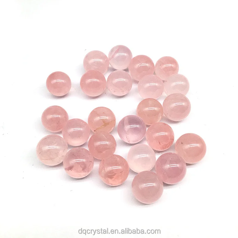 

Wholesale Natural polished crystal 2cm rose sphere crystal craft rose quartz mini ball for decoration