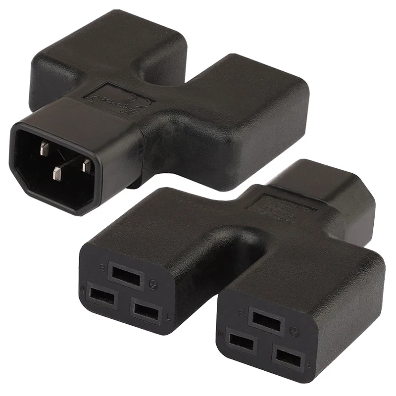 

10 шт. IEC 320 C14 штекер на 2 * C19 двойной C19 женский UPS PDU адаптер питания разъем Y разделитель удлинитель электрическая вилка