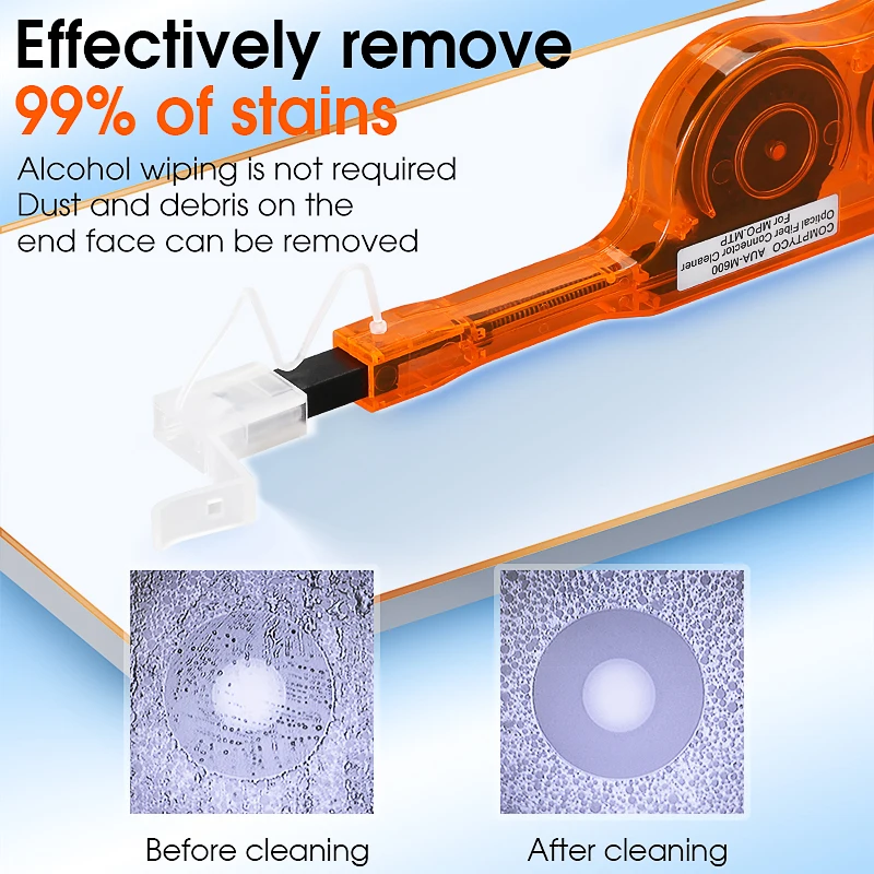 COMPTYCO AUA-M600 Optical Fiber Connector Cleaner For MPO&MTP , Optical Fiber End Face Cleaning Pen Apply to MPO/MTP