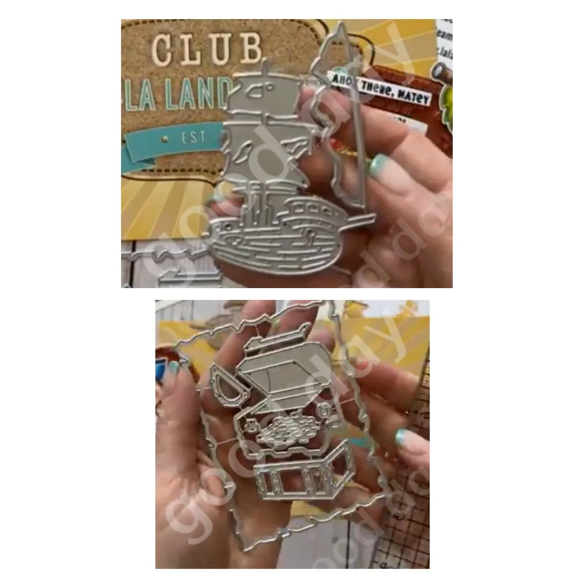 

Sailboats and Treasures Metal Cutting Dies Scrapbook Diary Decoration Embossing Template Diy Greeting Card Handmade New Arrival