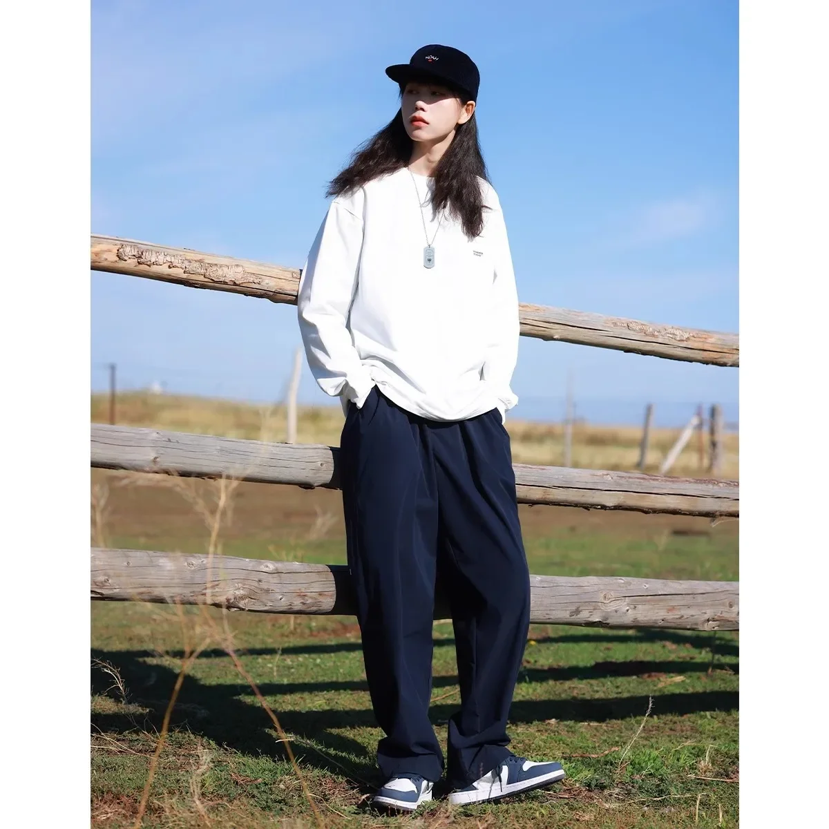 Японские винтажные модные брендовые повседневные брюки для мужчин осенние