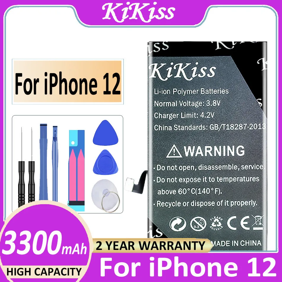 

KiKiss 12 Pro(A2479) 12 Mini(A2471) 12 Pro Max(A2466) Battery For Apple IPhone 12 12 Pro 12Pro Max A2342 A2410 A2411 12mini A217