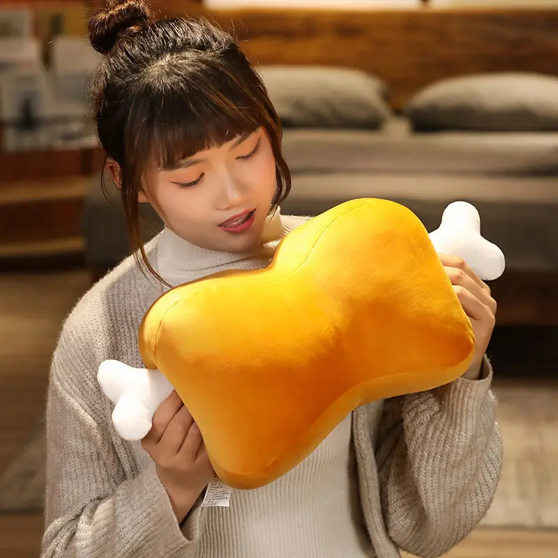 

Kawaii Cute Meat Bone Doll Barbecue Pillow Funny Plush Toy Office Sleeping Girlfriend Bed Birthday Gift Christmas Halloween Kids
