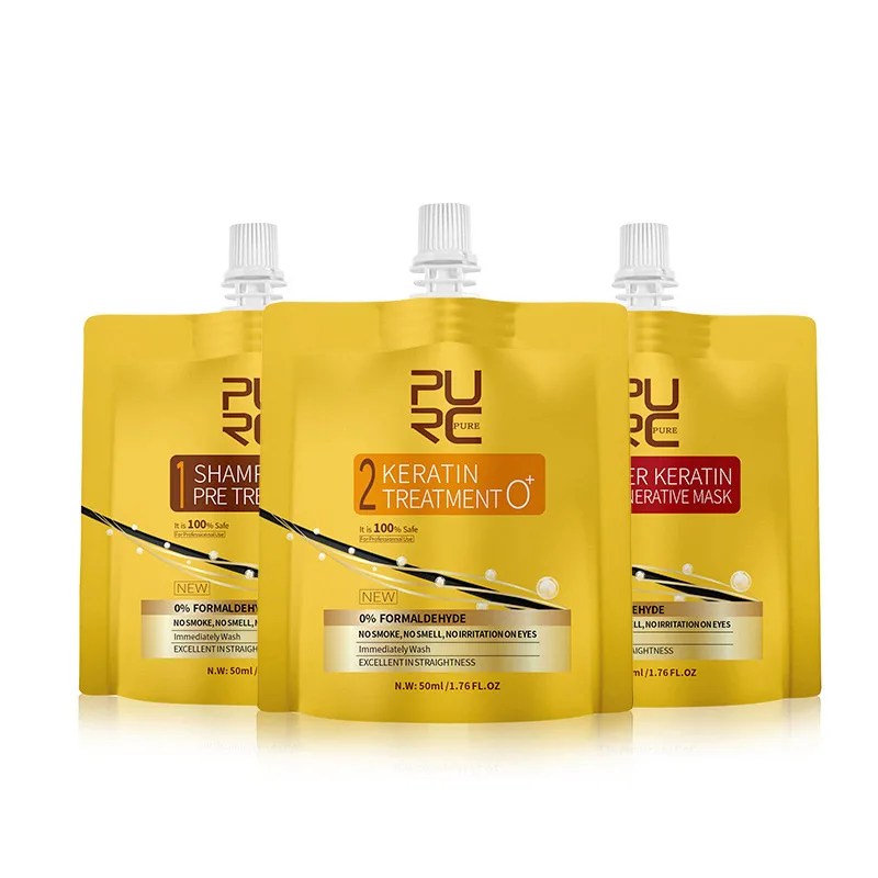 

PURC's new Brazilian baked oil set smokeless and mild to improve frizz can immediately shampoo No. 123 agent Free Shipping