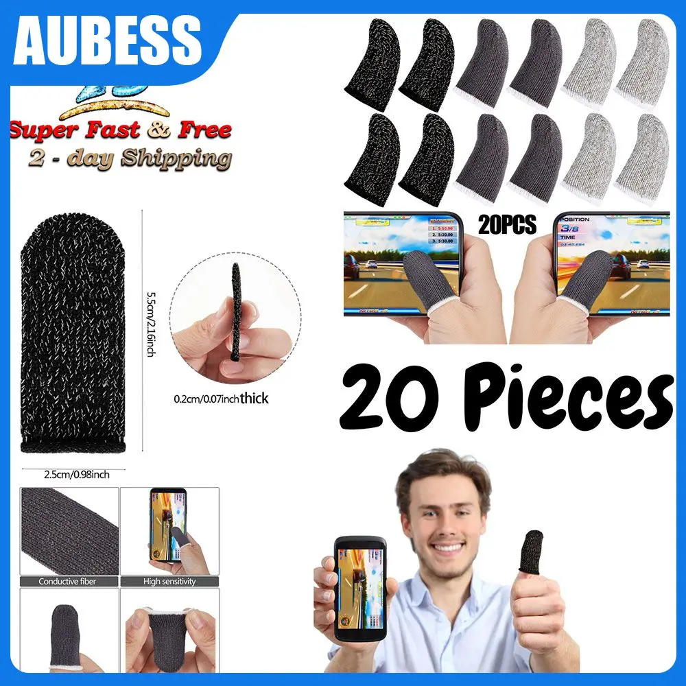 

Fiber And Cotton Breathable Gaming Finger Sleeve High Quality Gaming Finger Cots Portable Mobile Game Controller Finger Sleeves