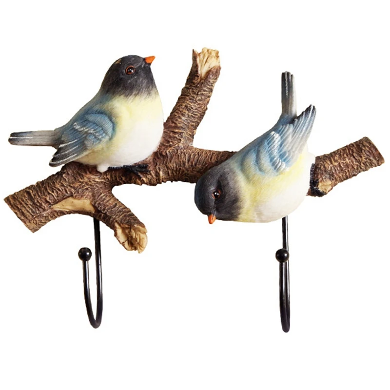 

Bird Hook Up Door Entrance Key Storage Holder Creative Pastoral Wall Coat Hat Rack Wall Hanging Hook Wall Decoration