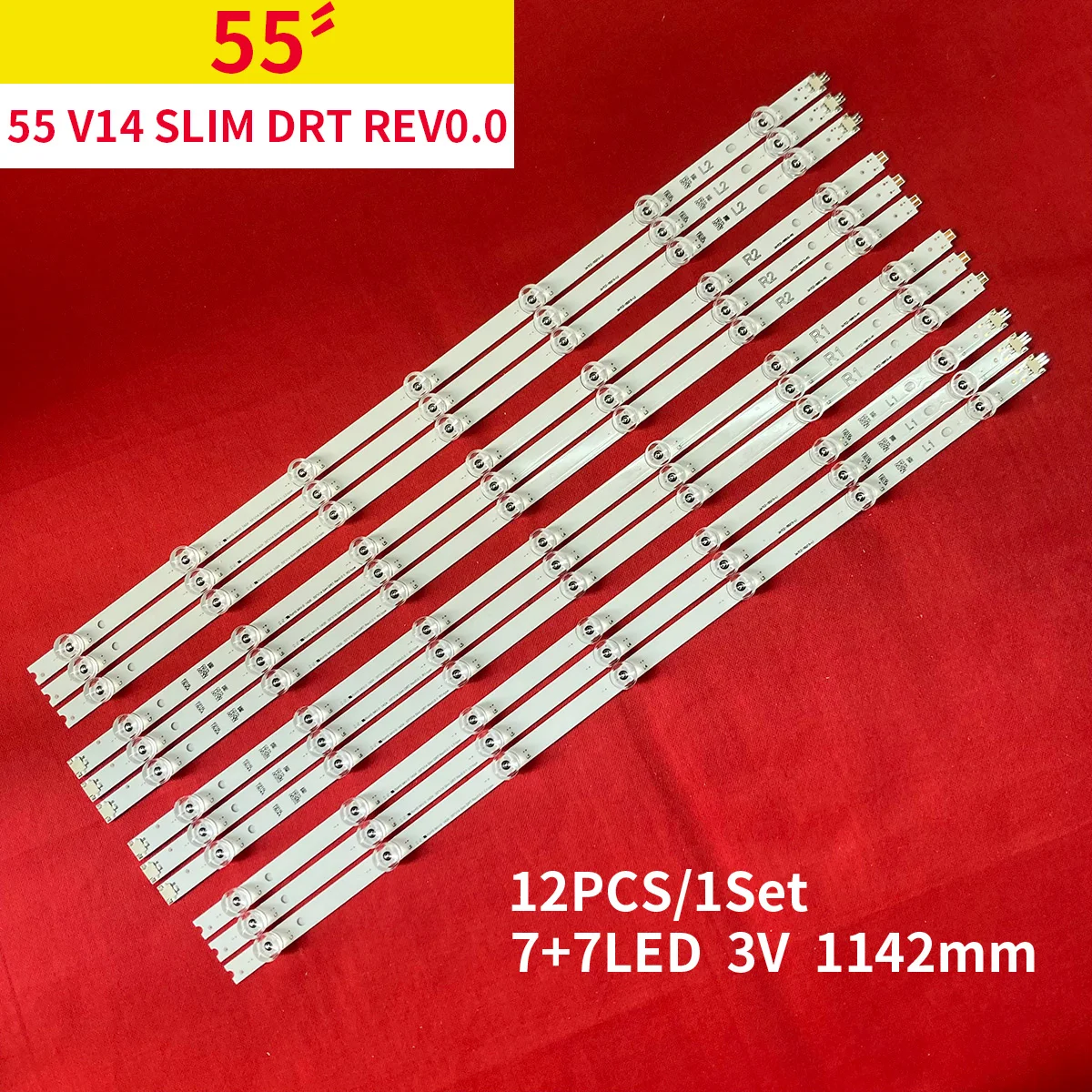 12pcs TX-55ASW754 55AS650 55AS740 55AS650E 55 &quotV14 Slim DRT Rev0.0 1 TX-55AS650B V14 L2-Type L1 R1