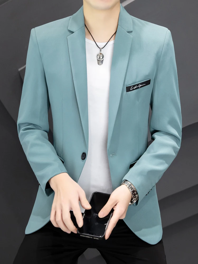 Новинка Весна 2024 корейский облегающий маленький костюм Sle деловая верхняя одежда