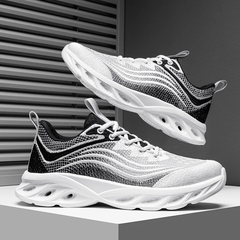 Professional Running Shoes For Men Lightweight Men's Designer Mesh Sneakers Lace-Up Male Outdoor Sports Tennis Shoe