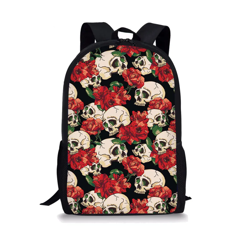 Skull Printing Backpack for Kid Shoulders Bag Fashion School Bag for Teenage Girl Children Travel Bag Plecaki Szkolne