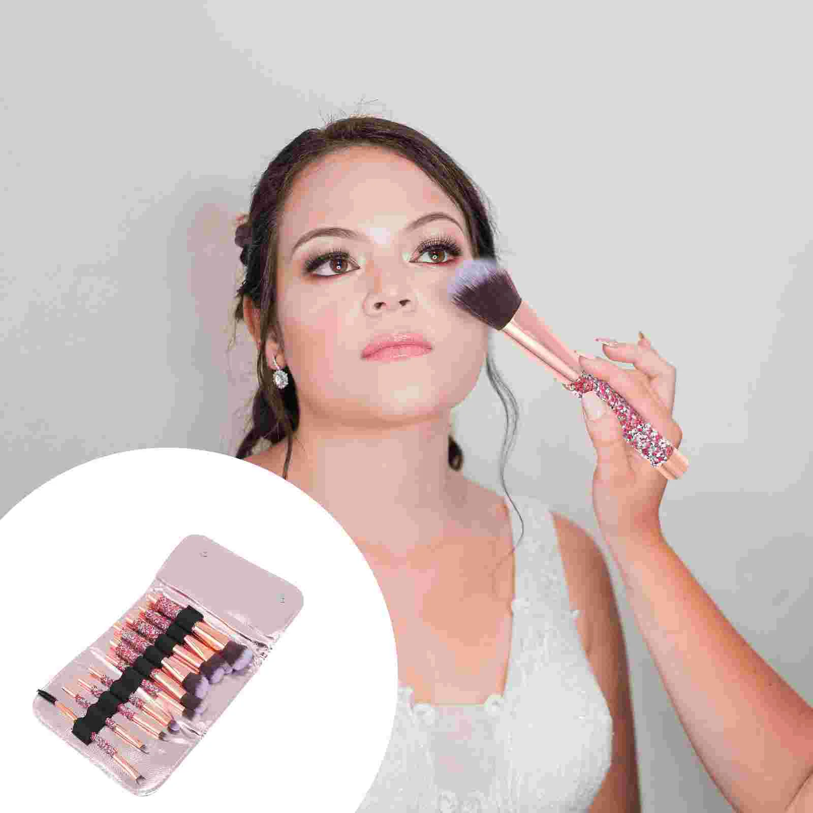 

Brush Makeup Brushespowder Face Set Blush Concealer Handheld Eyeshadow Kabuki Blending Foundation Portable Kit Supplies Loose
