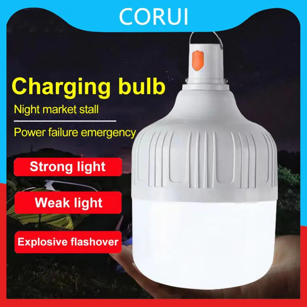 

Portable Emergency Lights Hook Outdoor USB Rechargeable Mobile LED Lamp Bulbs Fishing Camping Patio Porch Garden Lighting 200W