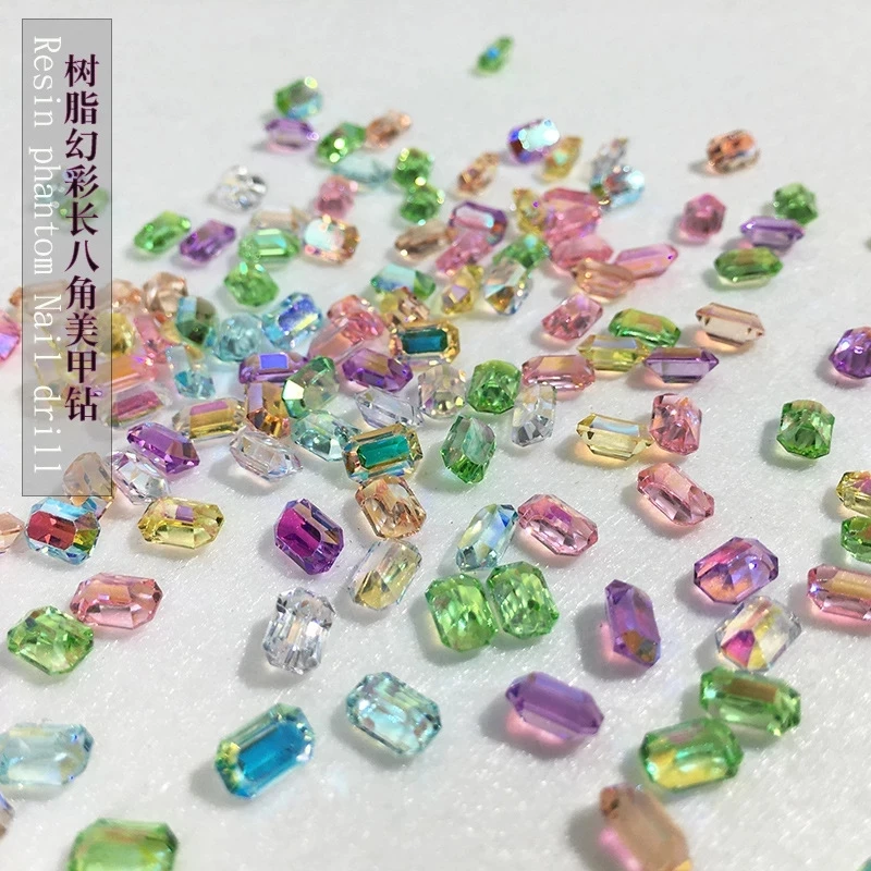 50 шт. Красочные Стразы для ногтей конфеты квадратный камень очаровательные