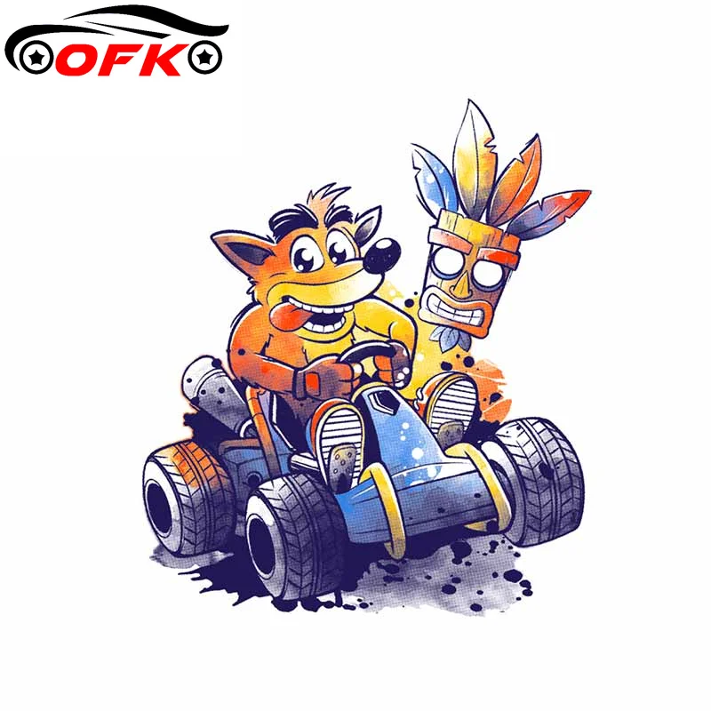 

Interesting for Crash Bandicoot Car Styling Stickers Graffiti Decal Fashion Occlusion Scratch Creative Decoration 13cm* 11cm