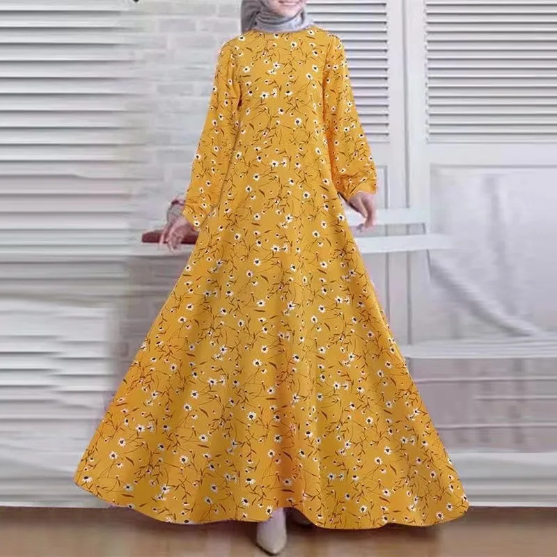 Женское длинное платье-хиджаб из полиэстера