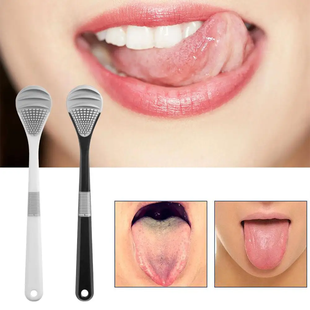 

Double Side Tongue Cleaner Brush For Tongue Cleaning Oral Hygiene Tools Tongue Scraper Toothbrush Fresh Breath Q9O4