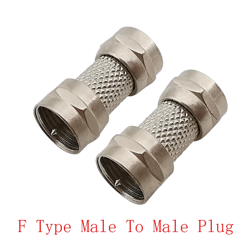 2/5/10 шт. тип F штекер разъем серебряный цинковый сплав РЧ коаксиальные кабели