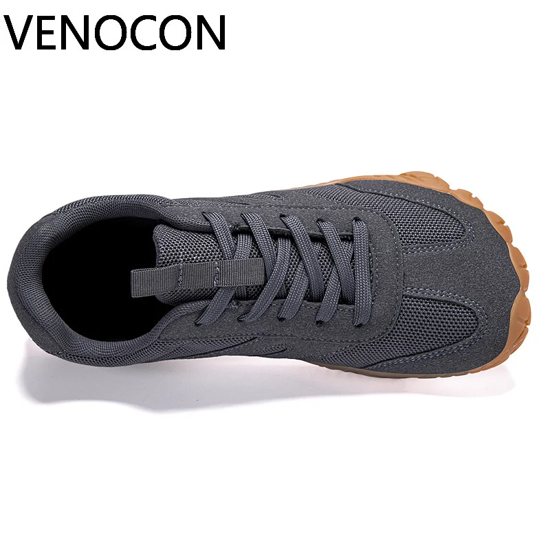 Фото Мужские кроссовки VENOCON для ходьбы босиком, с широким носком, минималистичным текстильным верхом, плоской подошвой, повседневная обувь для мужчин №3