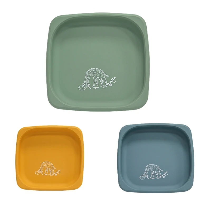 

Food Grade Silicone Square Plate Silicone Children's Plate Multi-Purpose Plate Suction Plate
