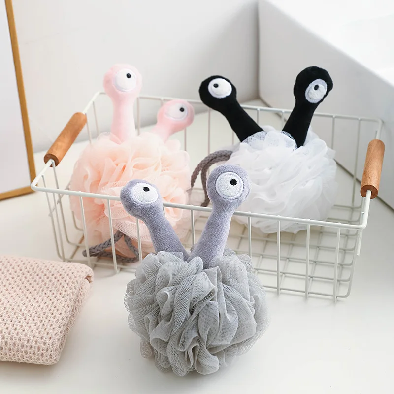 

Cartoon Sponge Bath Ball Body Wash Scrub Taking Shower All for Bath Soft Mesh Bathing Sponge with Hang Rope Bathroom Supplies