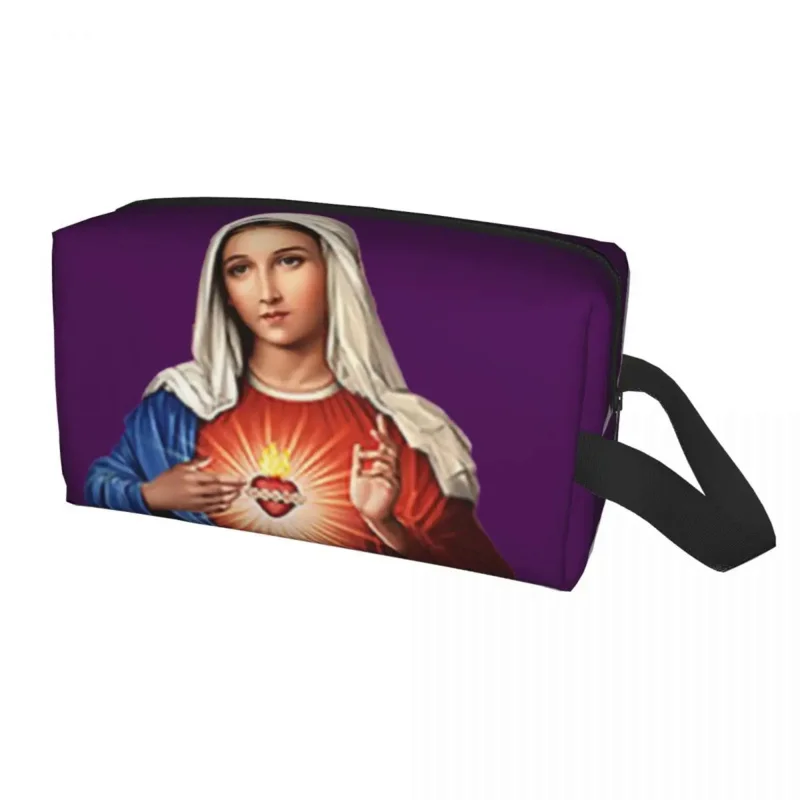 

Travel Mary Our Lady Of Help Mother Of God Toiletry Bag Christianity Virgin Mary Makeup Cosmetic Organizer Storage Dopp Kit Box