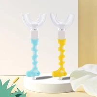 children u shape toothbrush 2 8 years kids teeth oral care cleaning brush soft silicone teeth whitening cleaning tool brush