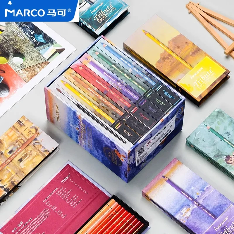 Marco Tribute 80 цветов в подарочной коробке Набор цветных карандашей Master Oil