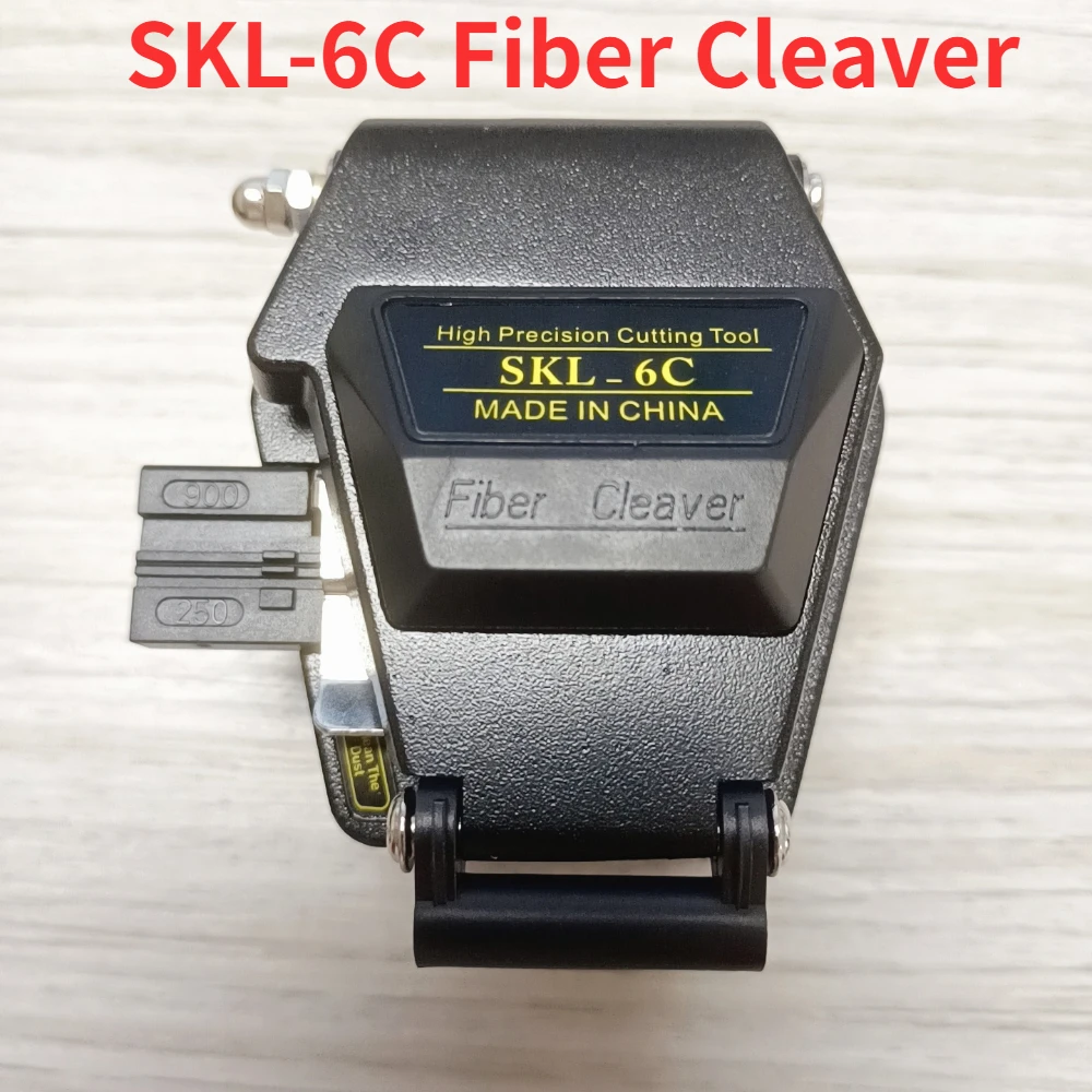 SKL-6C Fiber Cleaver FTTH Cable Cutting Knife FTTT Fiber Optic Knife Tools Optical Fiber Cutter High Precision 16 Surface Blade