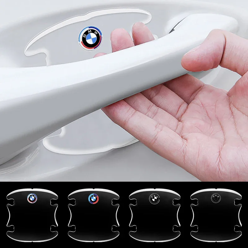 4 шт. наклейка на чашу дверной ручки автомобиля защитная пленка против