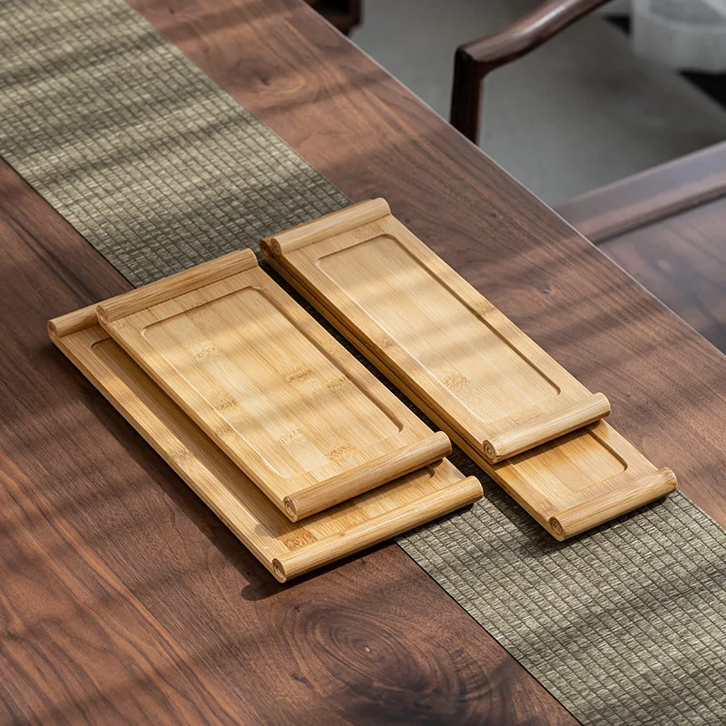 

Бамбуковый поднос, прямоугольный японский поднос из бамбукового дерева для домашнего чая, для хлеба, барбекю, отеля, ресторана, поднос для закусок