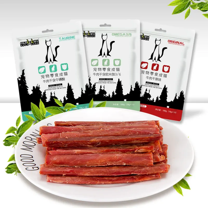 

Mengbei Snack Dried G Beef Strips Pet Greedy Cat Food