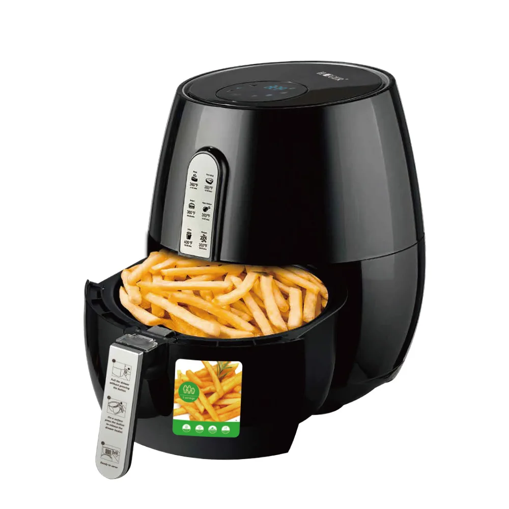 EU High Power Oil-free Air Fryer Household 4.8L Large Capacity Full-automatic Smart Touch Electric Multi-function Deep Fat Fryer