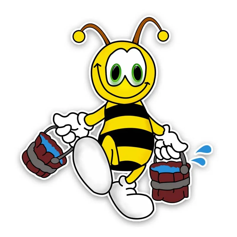 

The Bees Carry Two Barrels of Water Originality Decal PVC Car Sticker 14.6CM*15.5CM