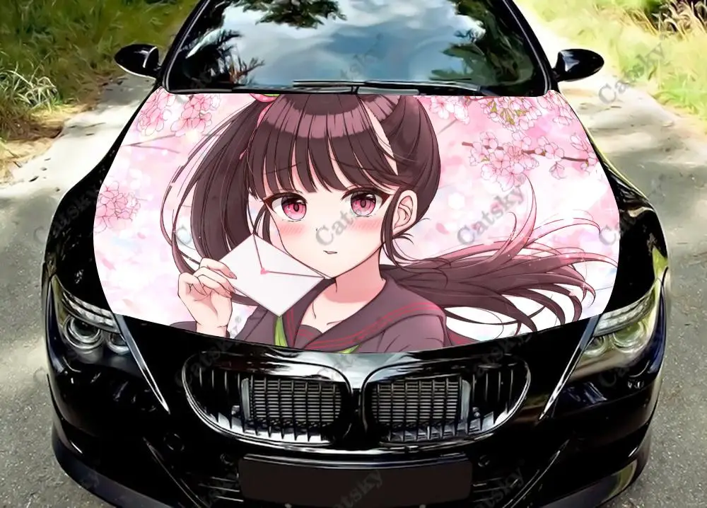 

Demon Slayer Kanao Tsuyuri Car Hood Vinyl Sticker Wrap Vinyl Film Engine Cover Decals Sticker Universal Car Hood Protective Film