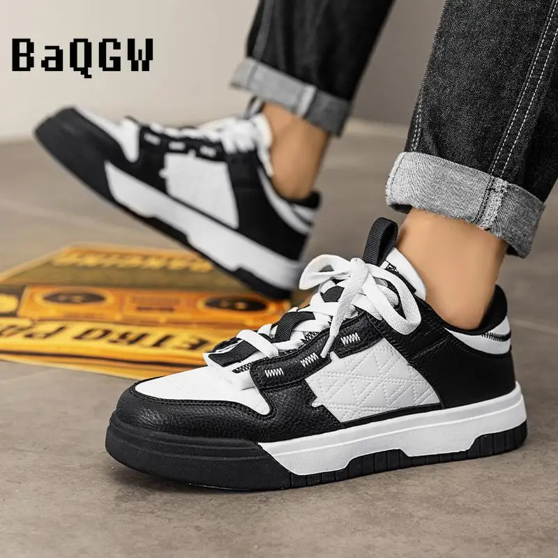 Кроссовки мужские на шнуровке дизайнерская повседневная обувь для скейта